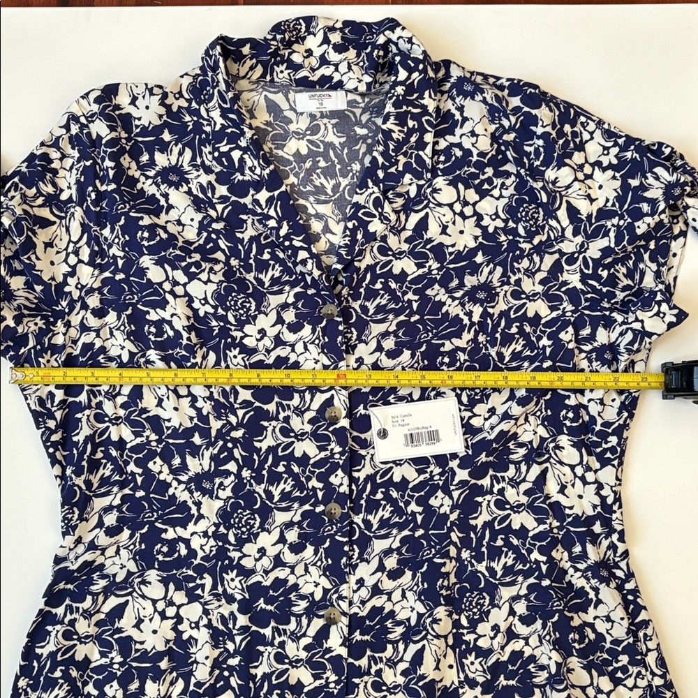 UNTUCKit Blue and White Floral Midi Dress - Picture 12 of 15